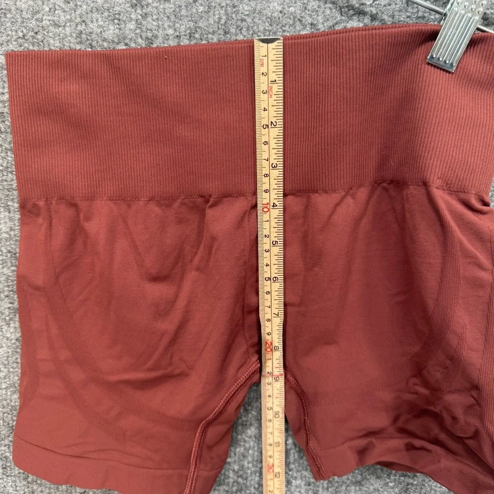 Gymshark Vital Seamless 2.0‎ Shorts Womens Small Burgundy High Waist Athletic